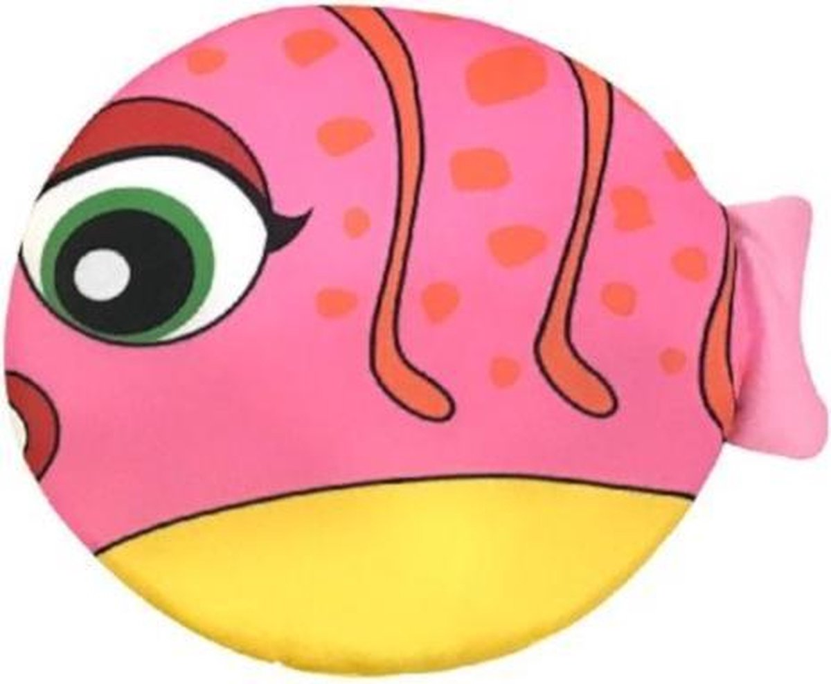 Splash frisbee Animal 20 cm foam roze/geel