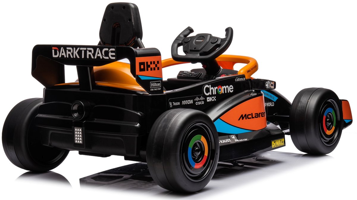 McLaren elektrische kinderauto van 3 tot 5 jaar oud, MP3-speler, afstandsbediening, ophanging (Oranje)