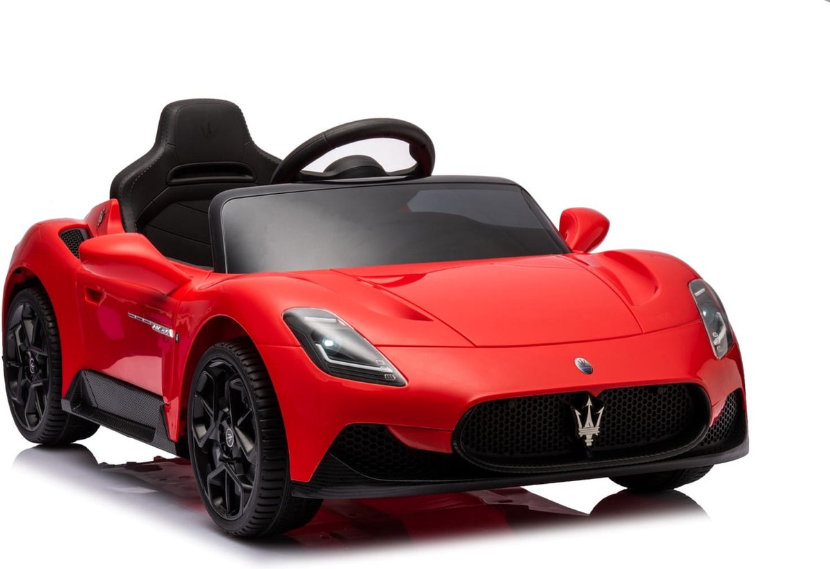 sun baby Elektrische kinderauto Maserati GT Cabrio vanaf 3 jaar, Loopauto met lichtfuncties, afstandsbediening, MP3-speler, USB, Bluetooth (Rood)