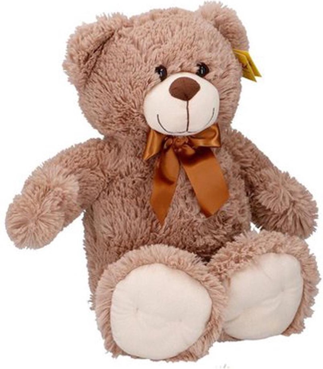 Sunkid Knuffel - Knuffelbeer - Teddybeer 54cm met strik - Grullo