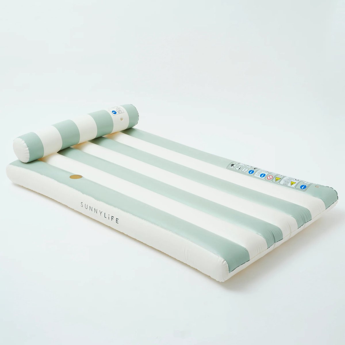 Sunnylife - Luxe Lilo - Luchtmatras - Green Stripe