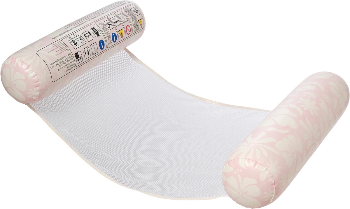 Sunnylife Drijvende Hangmat Mesh - Luchtbed - Stole My Heart - Roze - 114x71cm