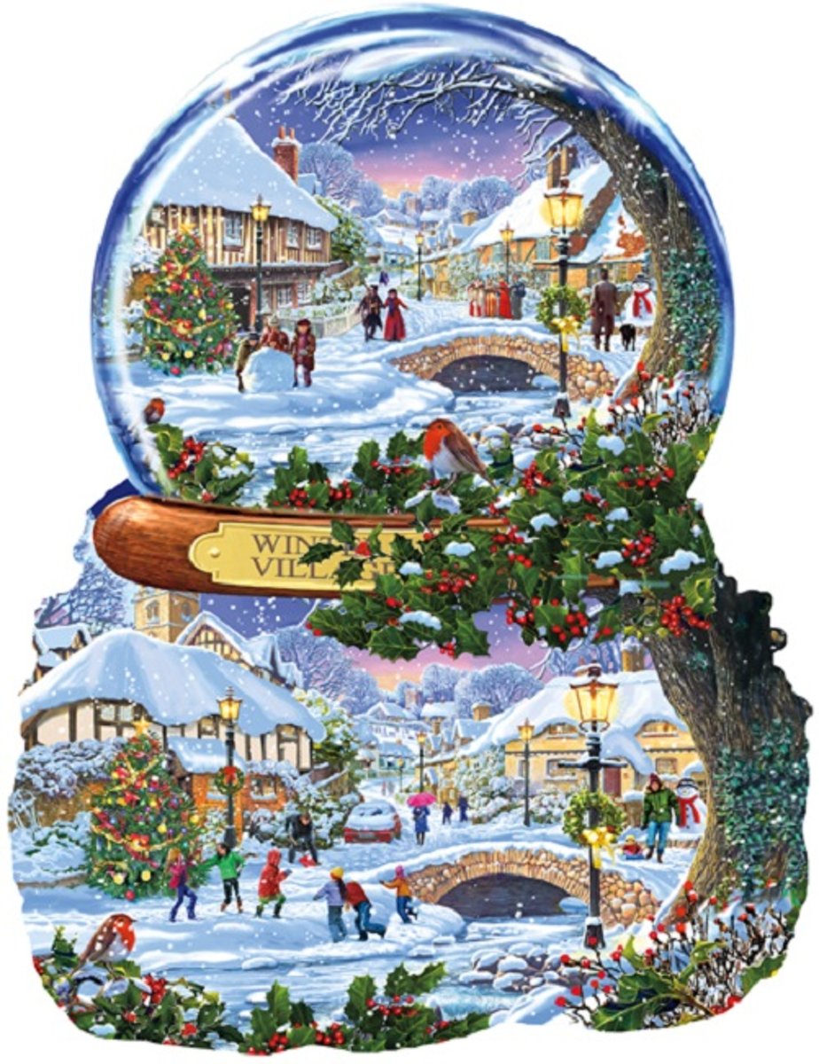 Legpuzzel - Contourpuzzel - 1000 stukjes - Kerstmis - Winter Vilage - SunsOut