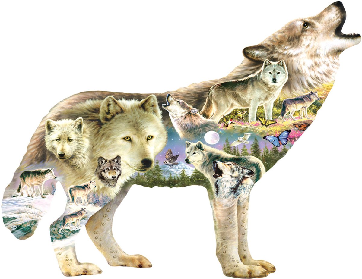 Sunsout Meadow Wolf puzzel 750 stukjes