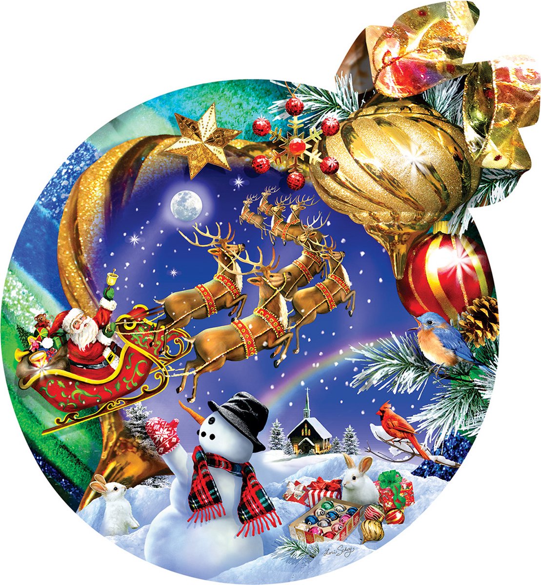 Sunsout vormnepuzzel Christmas Ornament 1000