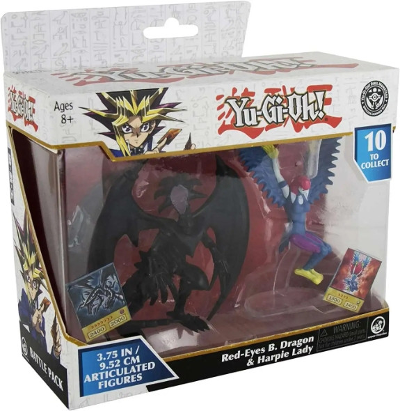 Yu-Gi-Oh! Action Figure Double Pack - Red-Eyes B. Dragon & Harpie Lady