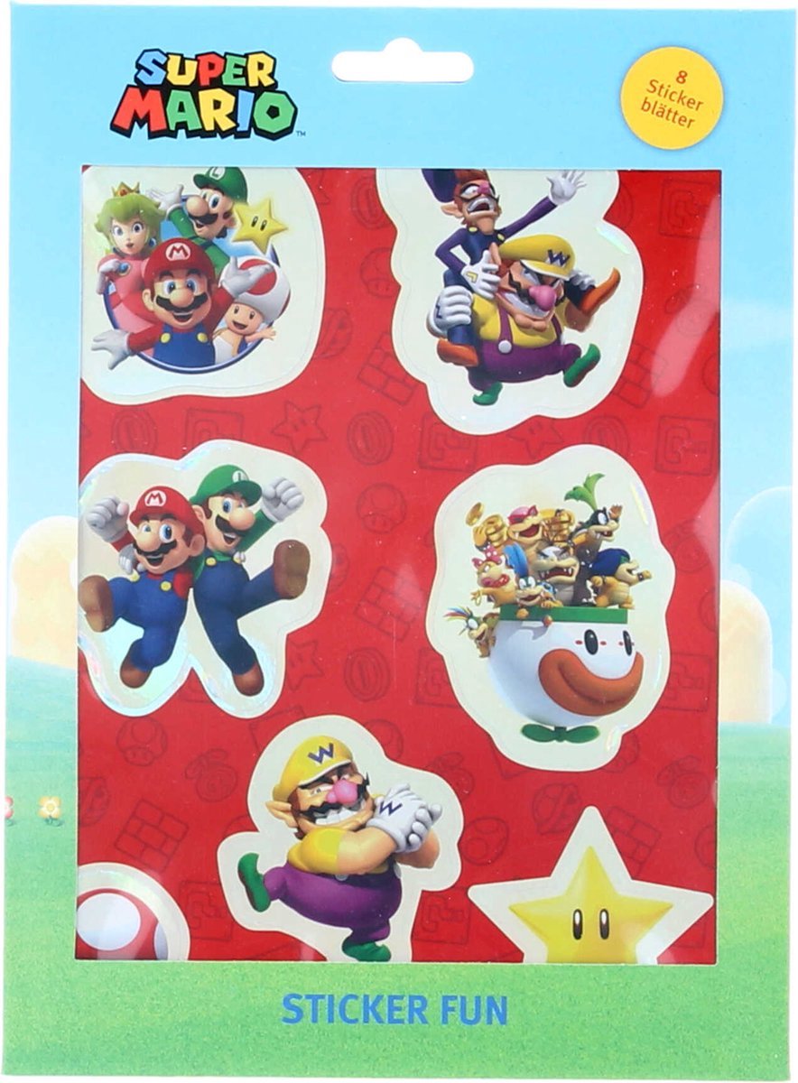 Super Mario stickers - Mario stickervel - Mario & Luigi - Kinder stickers