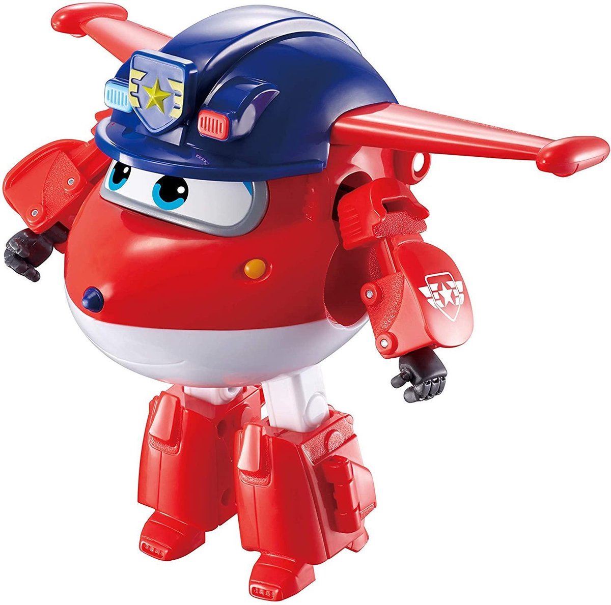 Super Wings Speelfiguur Transformer Police Jett 12 Cm Rood