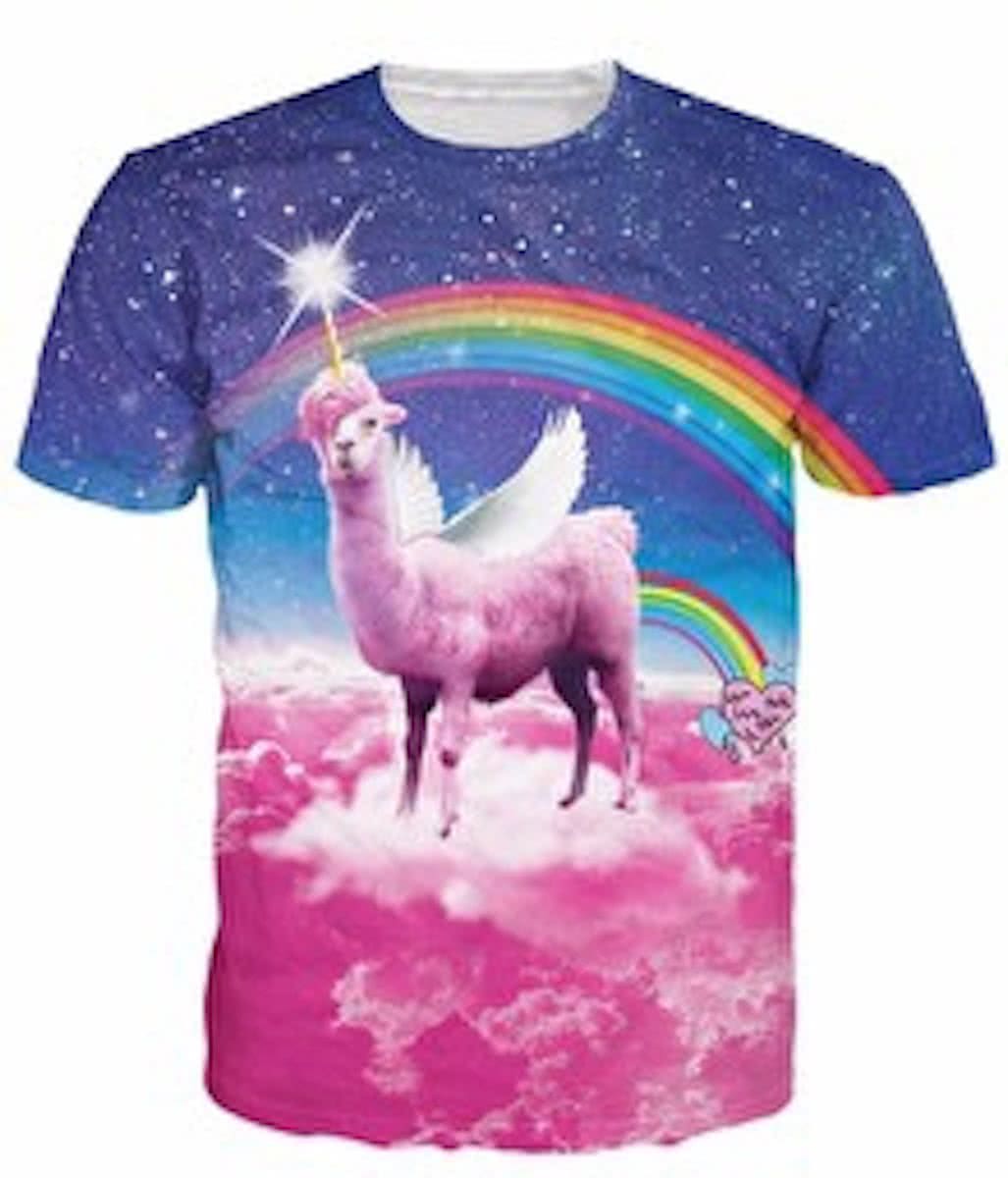 Swag llama t-shirt Maat: L Crew neck