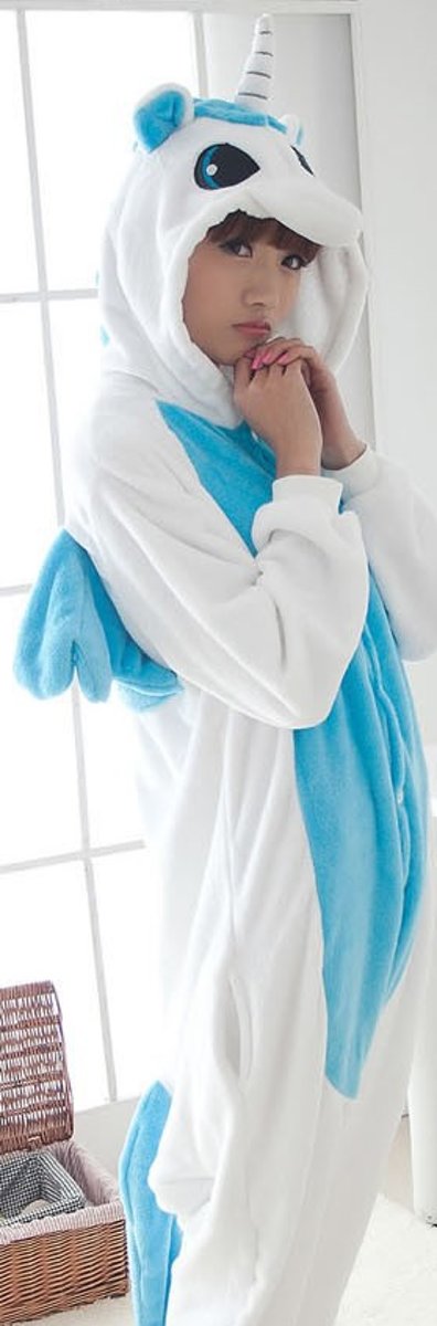 Unicorn eenhoorn onesie blauw Dieren Onesies (S)