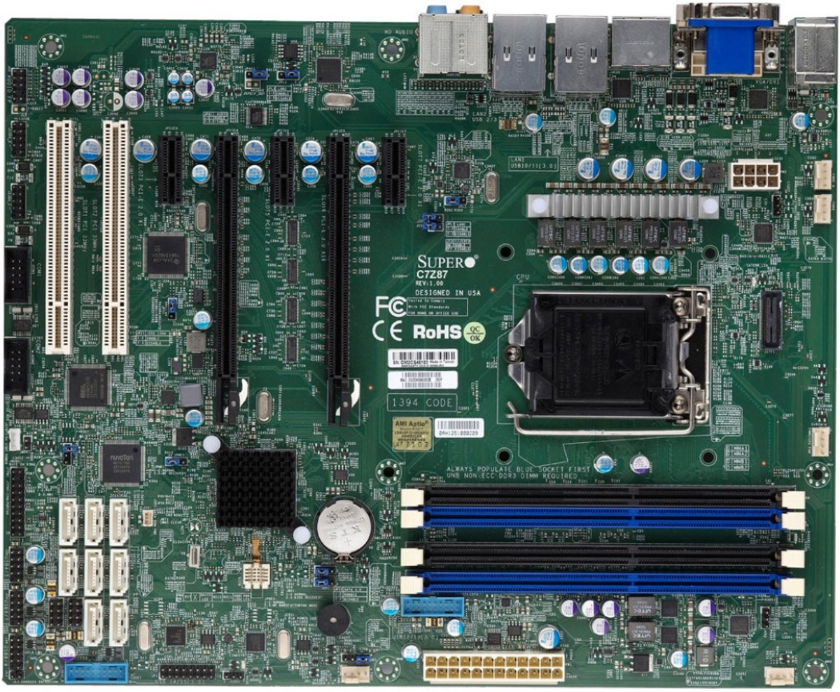 Supermicro C7Z87 Intel Z87 LGA 1150 (Socket H3) ATX moederbord