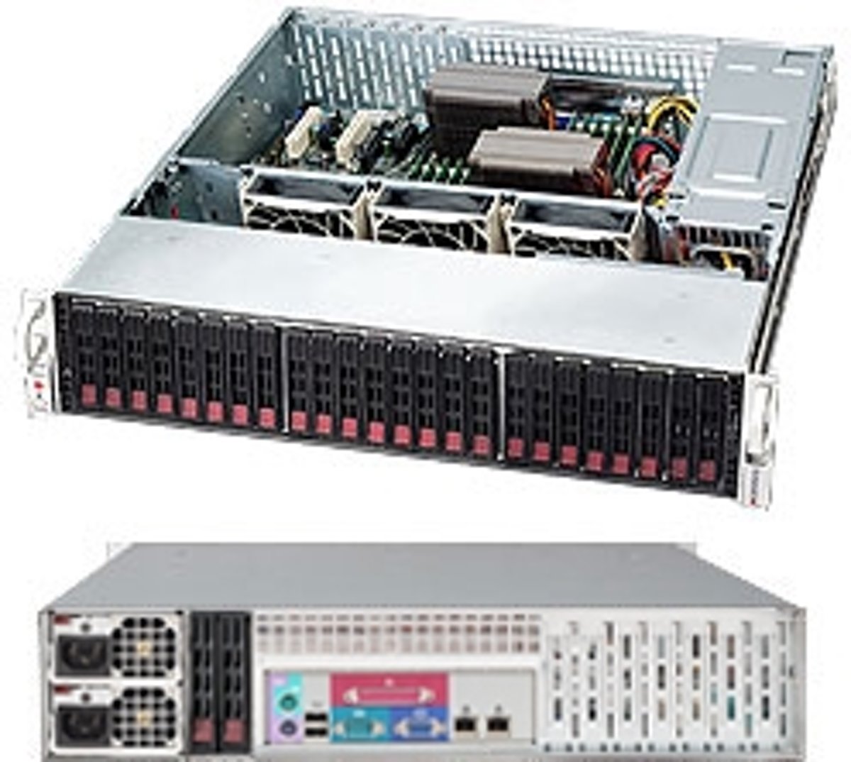 Supermicro CSE-216BE2C-R920LPB server barebone 2U Zwart, Zilver