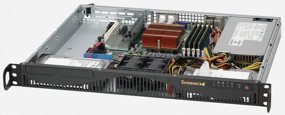 Supermicro CSE-512F-350B 350W Zwart computerbehuizing