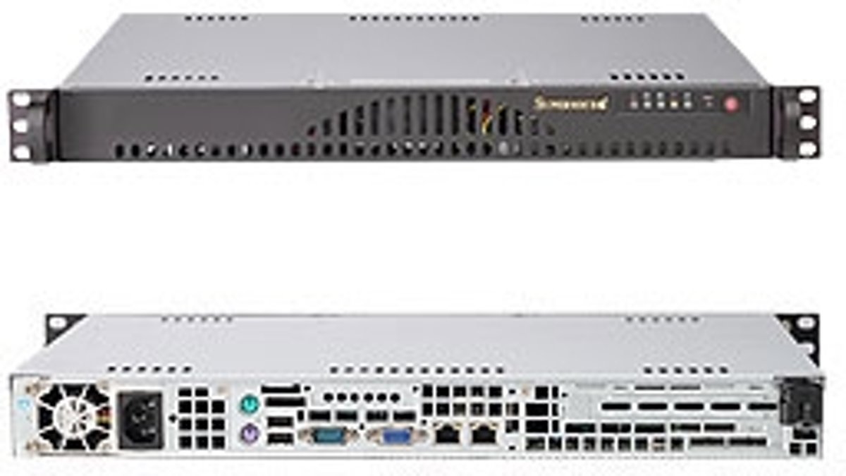 Supermicro SC512L-200B computerbehuizing Rack Zwart 200 W