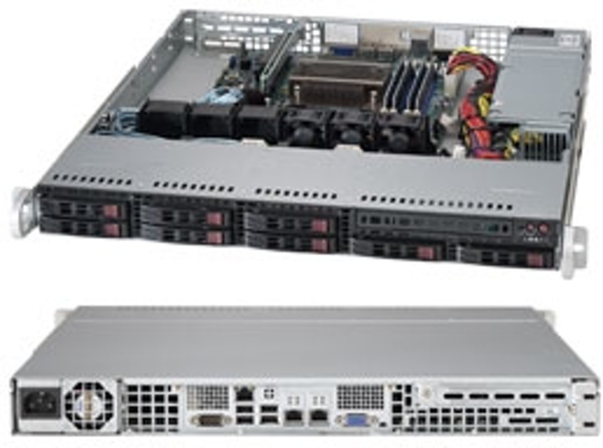 Supermicro SYS-1018D-73MTF Intel C222 LGA 1150 (Socket H3) 1U Zwart, Zilver server barebone