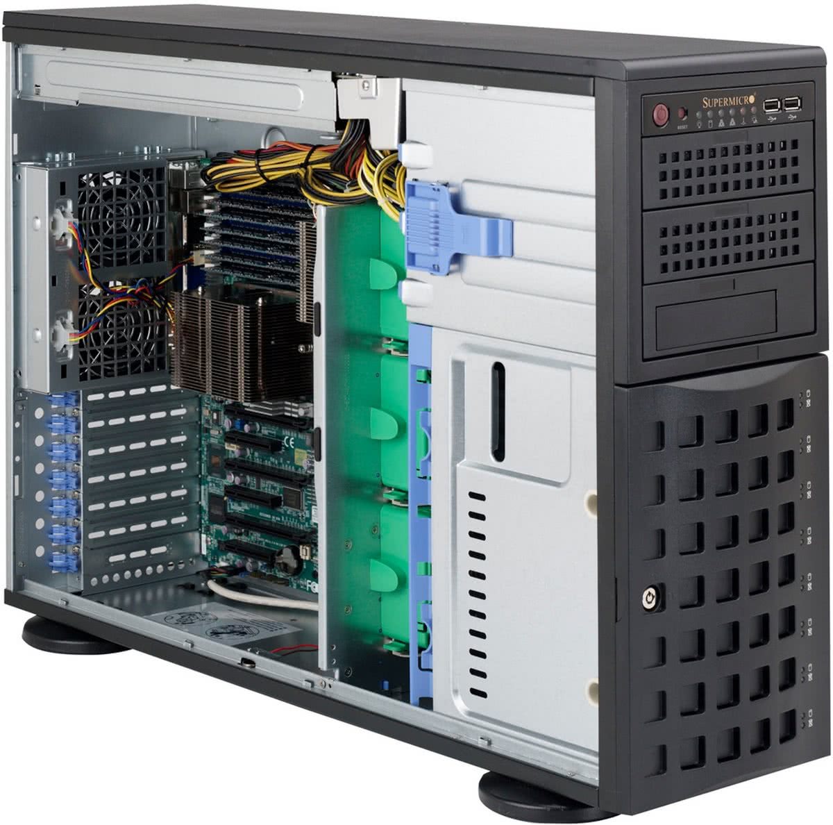 Supermicro SuperChassis 745TQ-R800B (Black) Full-Tower Zwart computerbehuizing