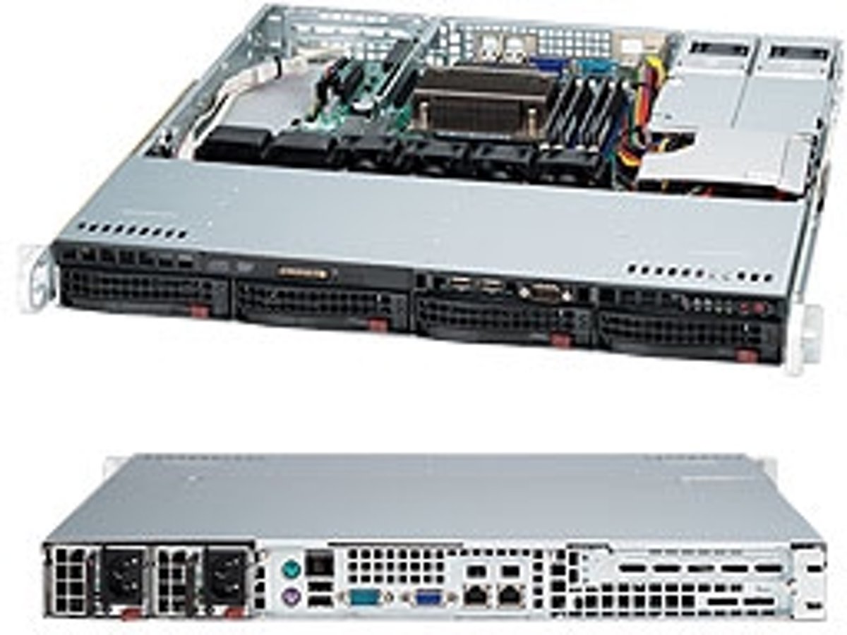 Supermicro SuperChassis 813MTQ-R400CB Rack 400W Zwart computerbehuizing