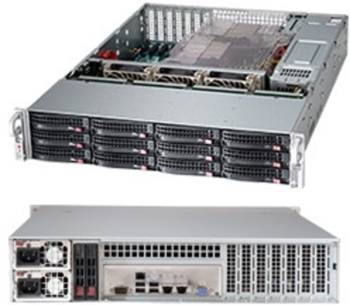 Supermicro SuperChassis 826BE26-R920LPB computerbehuizing Rack Zwart 920 W