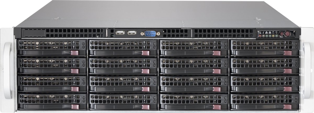 Supermicro SuperChassis 836BE2C-R1K03JBOD Rack (3U) Zwart disk array