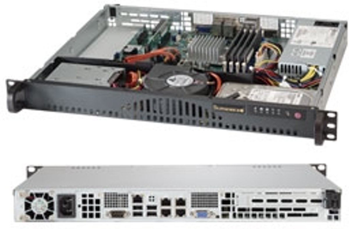 Supermicro SuperServer 5018A-MLTN4 1U Zwart, Zilver