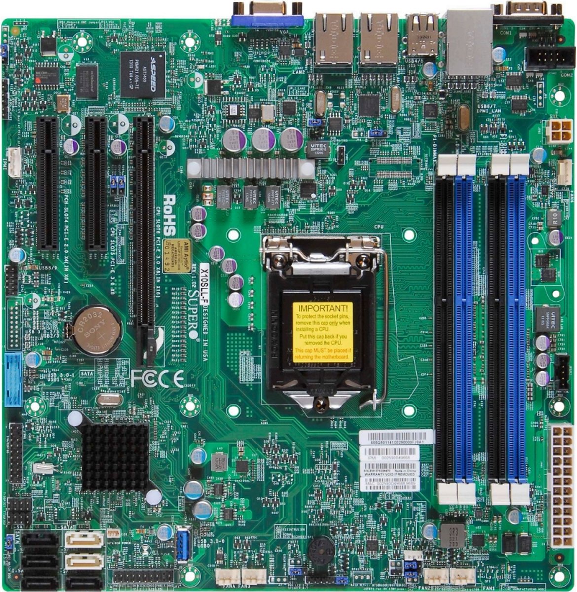 Supermicro X10SLL-F Intel C222 Express LGA 1150 (Socket H3) Micro ATX