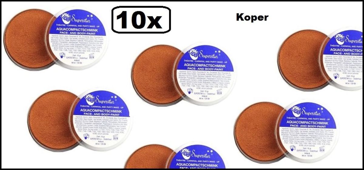 10x Superstar koper 16 gram Voordeel verpakking