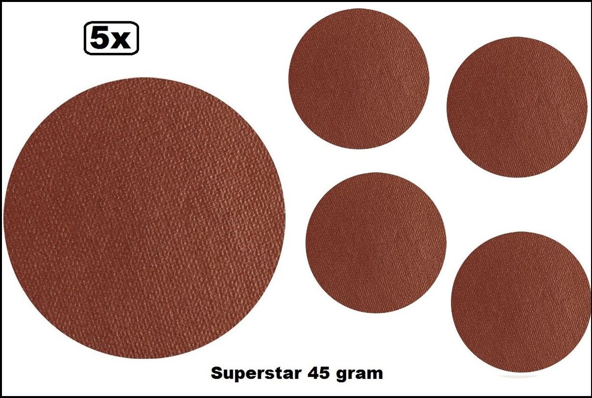 5x Superstar chocolade bruin 45 gram colour 024