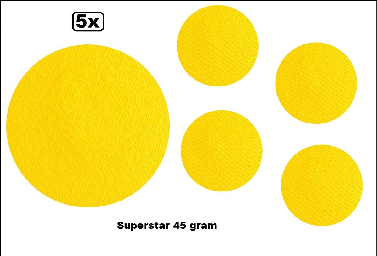 5x Superstar fel geel 45 gram colour 044