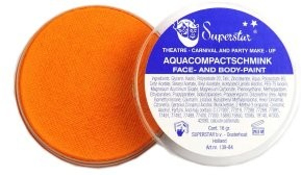 Aqua facepaint 16gr licht oranje