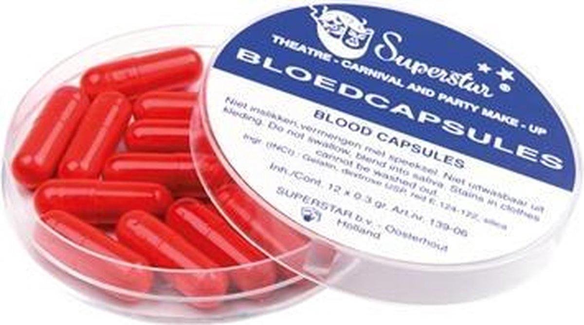 Bloed capsules groot 24x stuks - Nepbloed - Halloween verkleedaccessoires