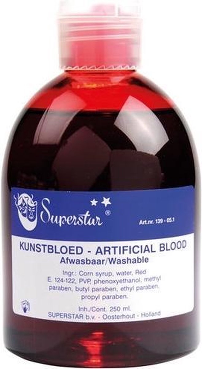 Superstar Kunstbloed Helder/dik 250 Ml Rood