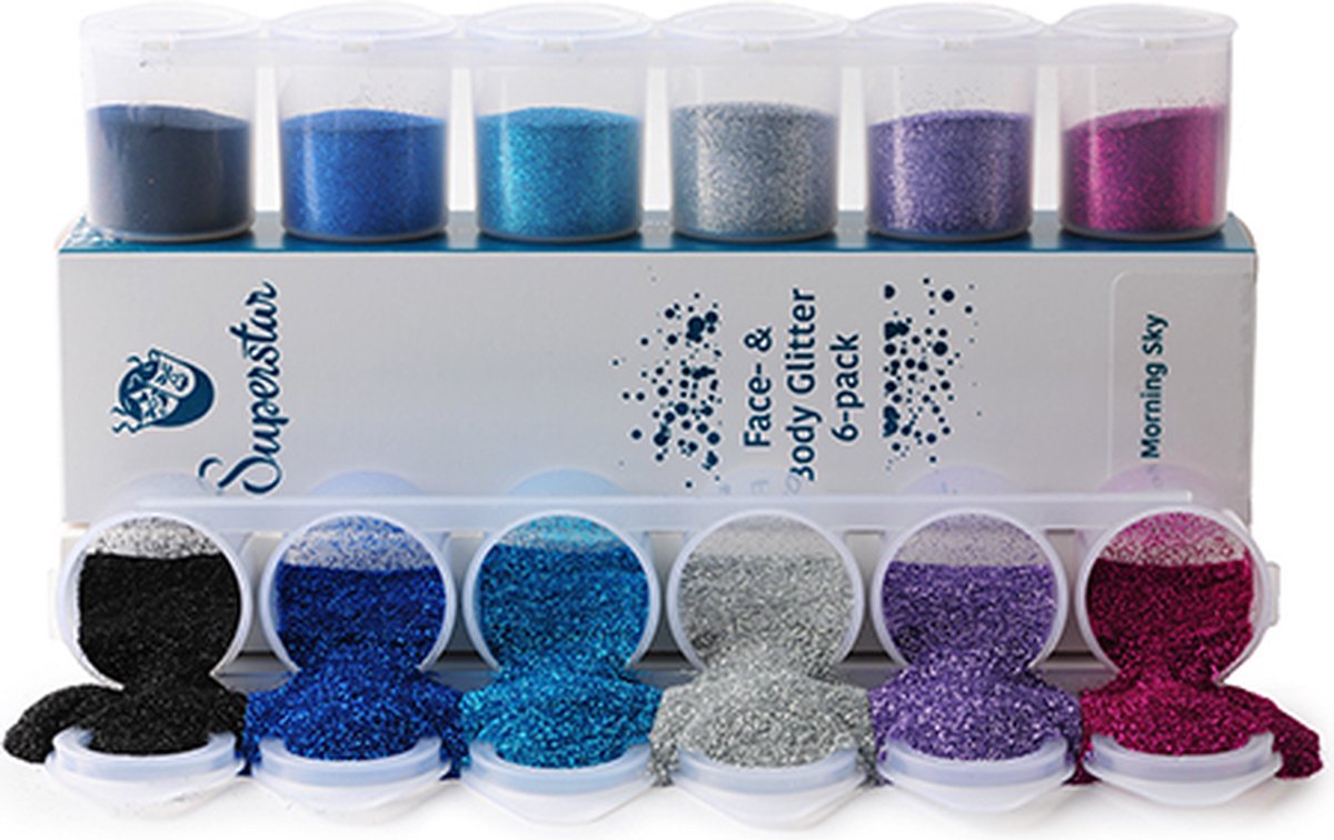 Superstar Morning Sky Fine Glitter Mix 6-pack (90 ml)