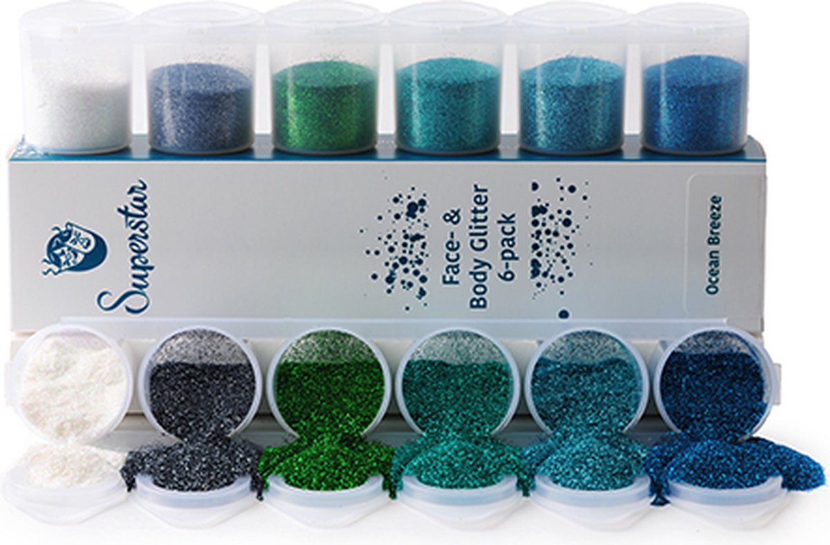 Superstar Ocean Breeze Fine Glitter Mix 6-pack (90 ml)