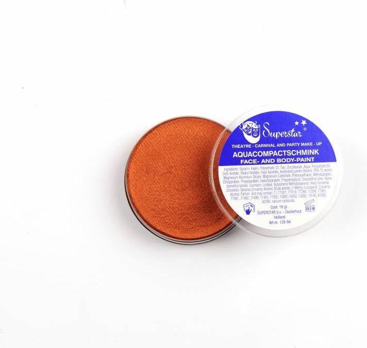 Superstar Waterschmink Copper Shimmer 45 Gram Koper