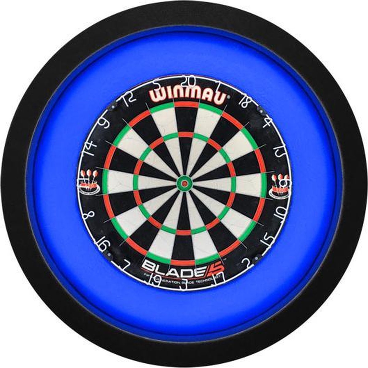 S4D Dartbord Verlichting XXL-I Duo Color Zwart Blauw