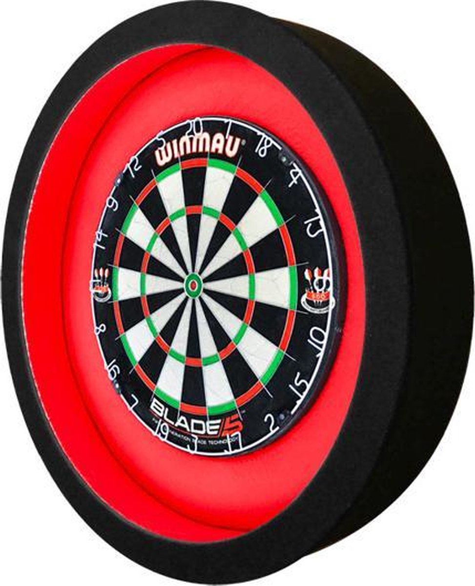 S4D Dartbord Verlichting XXL-I Duo Color Zwart Rood