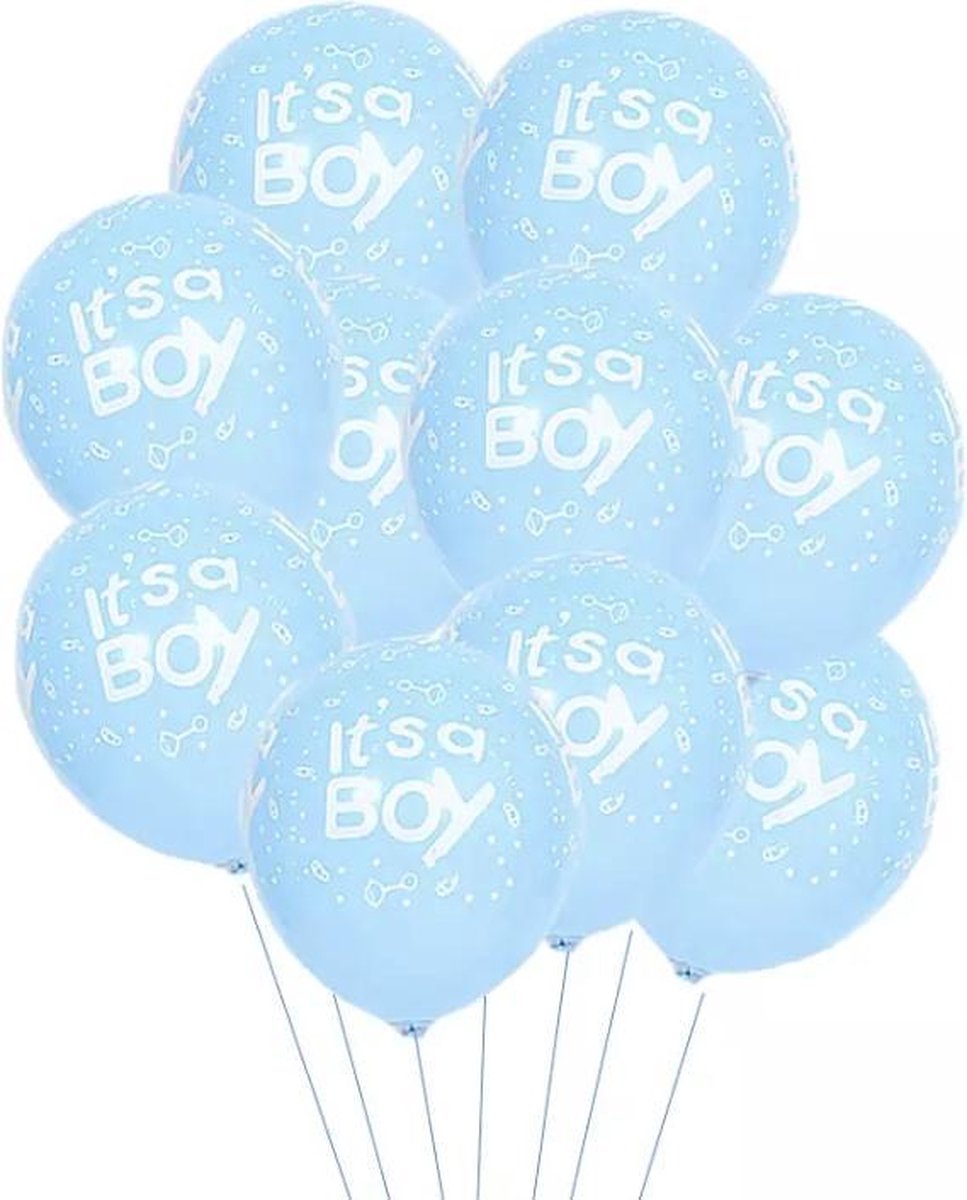 Blauwe Its A Boy  Ballon 10 stuks - 30 cm - Baby Shower - Decoratie