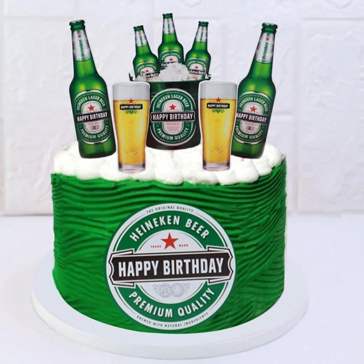 Cake Topper - Heineken - Bier - 6 stuks - Decoratie