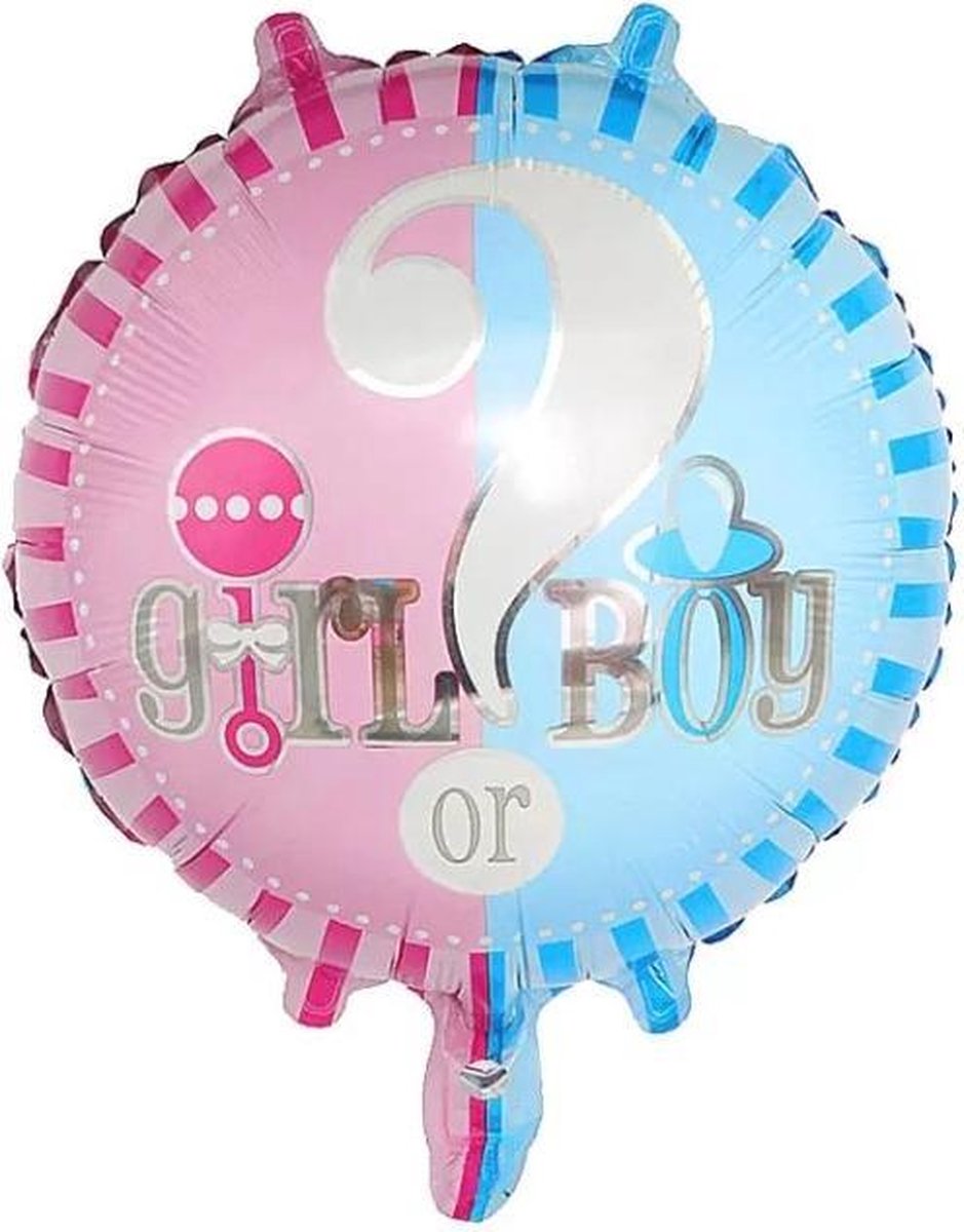 Folie Ballon - He / She - Gender Reveal - decoratie - Ballon - 45 cm