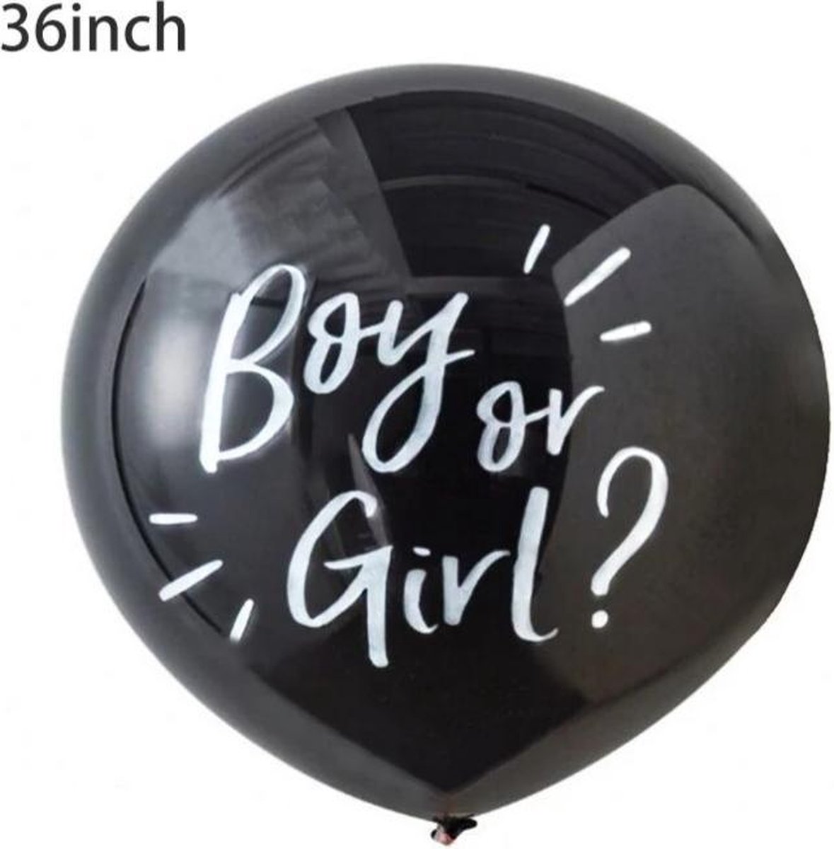 Gender Reveal - Latex - Ballon - 36 inch - Zwart - Wit - Feestdecoratie - Baby onthulling