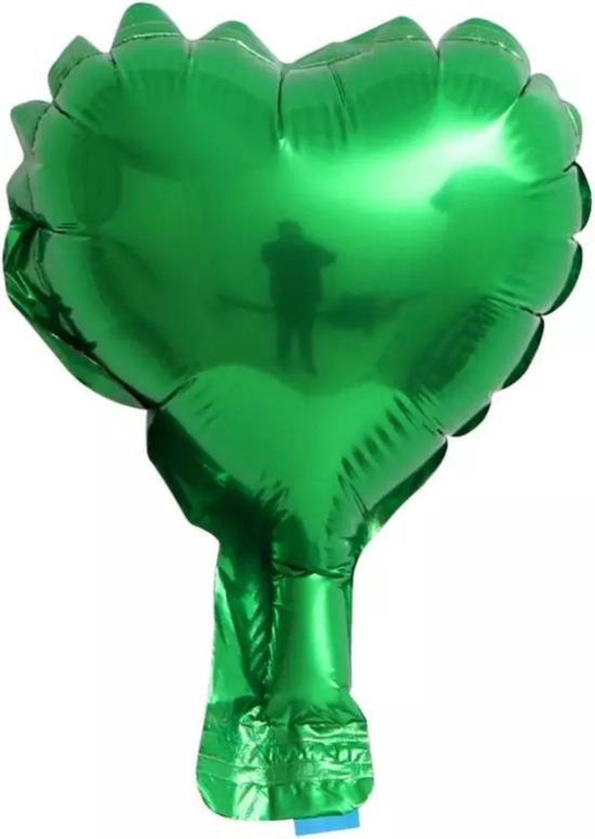 Hartje Ballon - Groene - 12 cm - Folie - Ballon - Decoratie