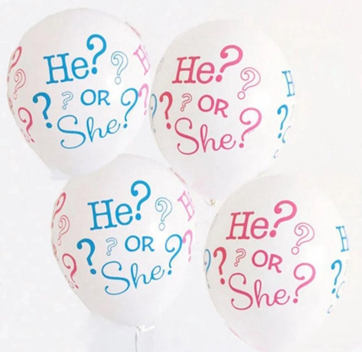 He or She Ballon - Gender Reveal - 10 stuks - Ballonnen - Decoratie