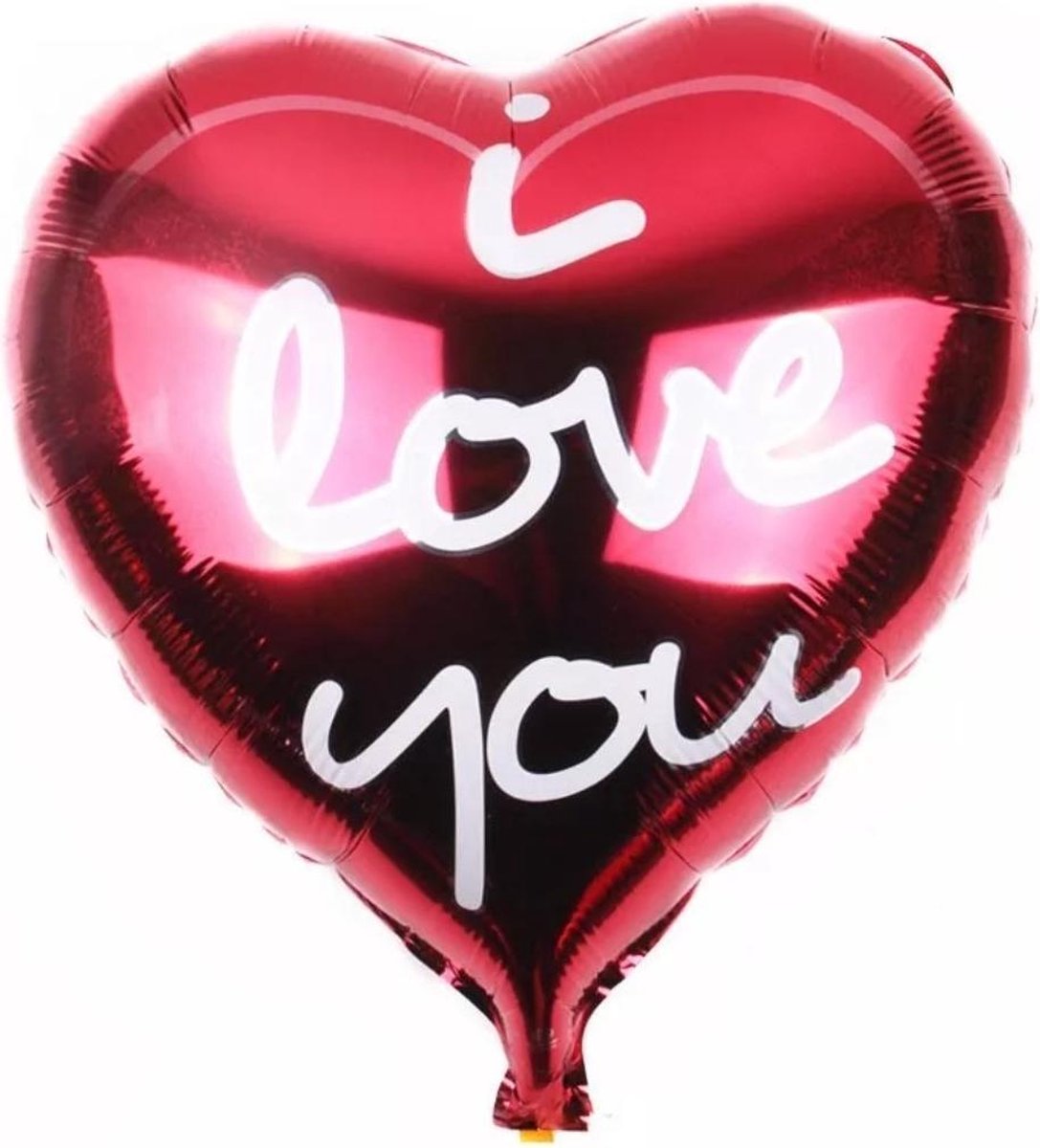 I LOVE U Ballon - Rood - 45 CM - Decoratie - Folie Ballon