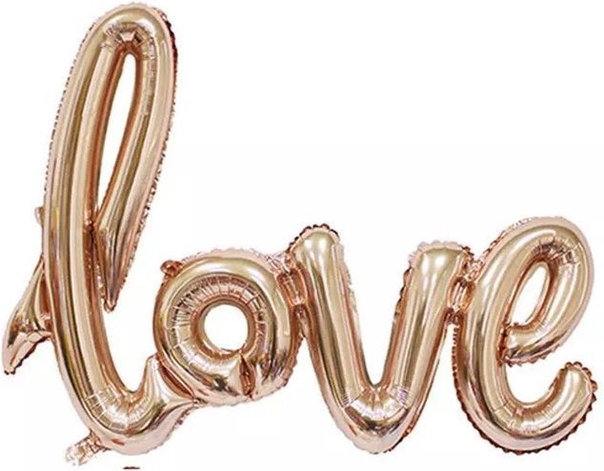 Love Folie Ballon Champagne Kleur - Decoratie - 54 cm