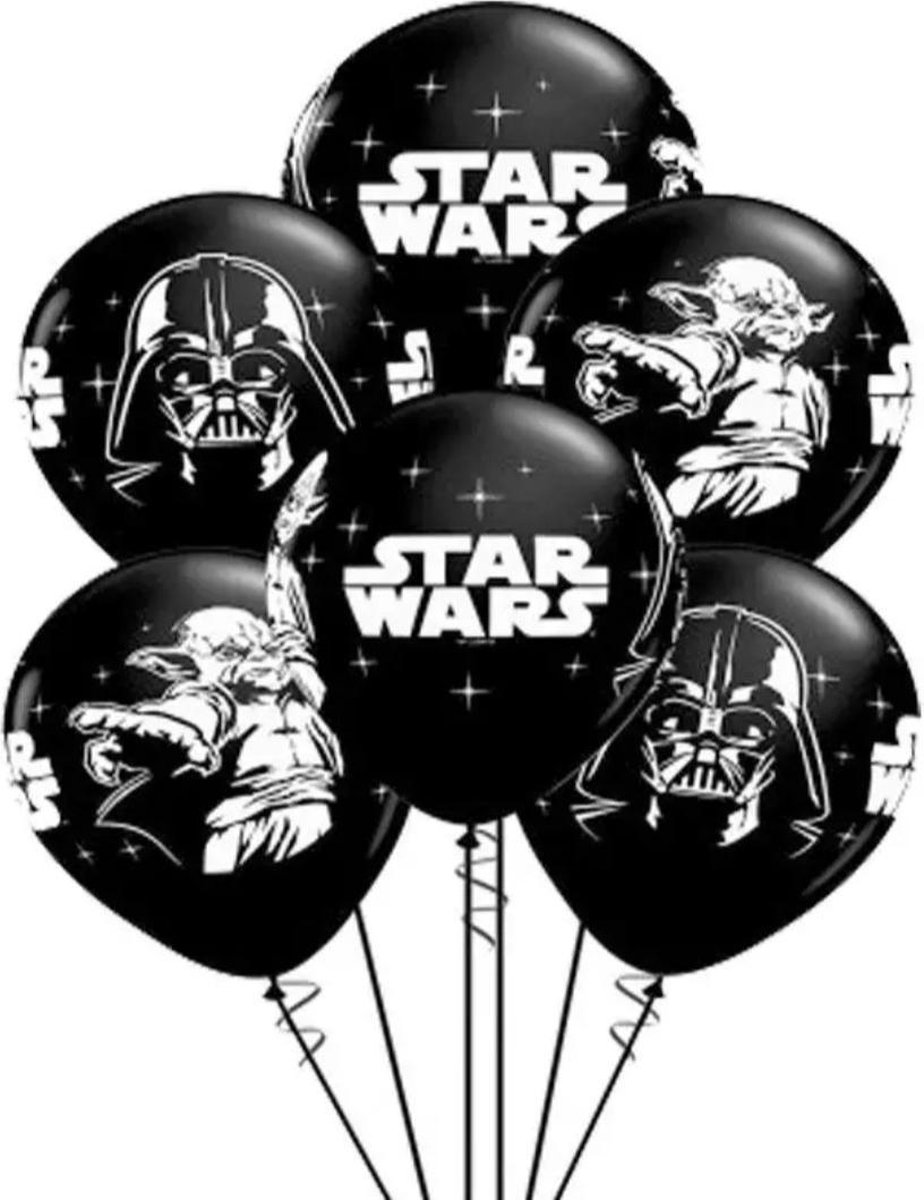 Starwars Ballon - Zwart - 10 stuks