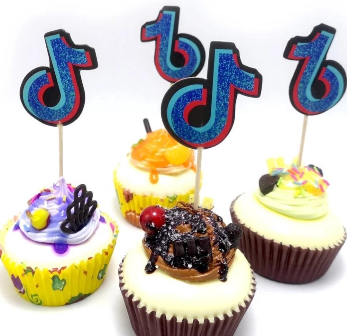 Tiktok Cupcake - Dans - Decoratie - Feestartikel