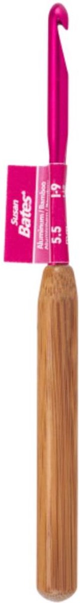 Susan Bates bamboe haaknaald met aluminium naald - B3206I