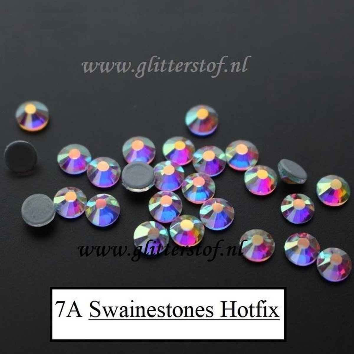 Swainstones 7A Strass steentjes,  Crystals-AB Rhinestones Hotfix Steentjes Flatback SS12 (3,00-3,20mm) 1440st (10 Gross)