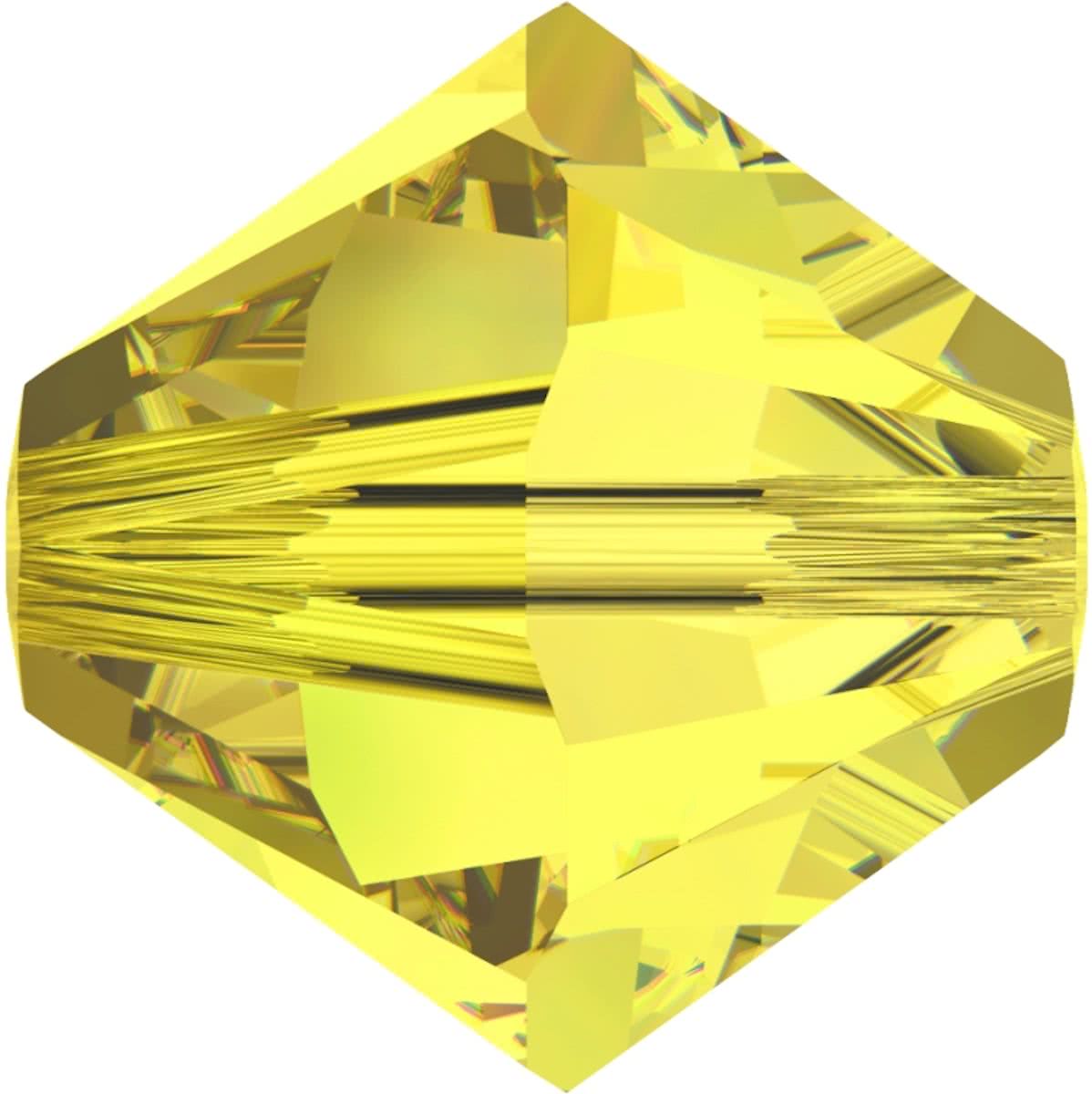 Swarovski 5328 Xilion Facet kraal 6mm Citrine