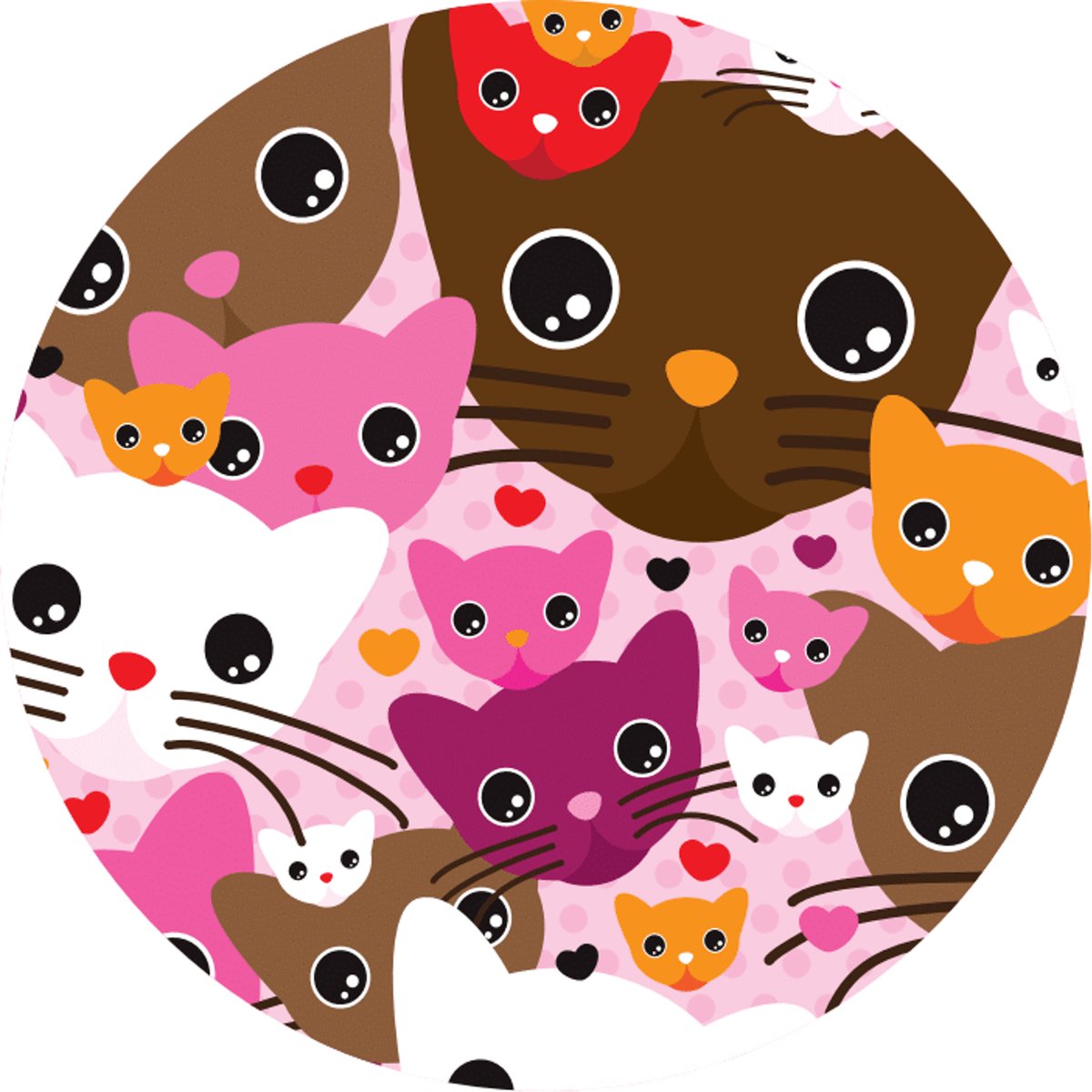 Button Happy Cats - kat - poes - poezen - katten - buttun - cat - huisdier - badge